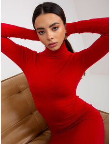 Fashionhunters Γυναικείο κόκκινο εφαρμοστό φόρεμα