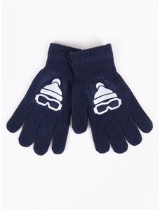 Yoclub Παιδικά Γάντια Πέντε Δακτύλων με Ανακλαστήρα ΚΟΚΚΙΝΟ-0237C-AA50-006 Navy Blue
