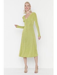 Trendyol ανοιχτό πράσινο αξεσουάρ λεπτομερές φόρεμα