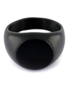 Bijou Box Ανδρικό δαχτυλίδι από ατσάλι σε μαύρο ATOLL