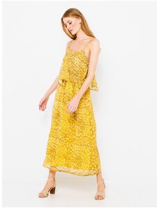 Γυναικείο φόρεμα CAMAIEU Yellow Abstract