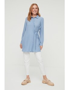 Trendyol Shirt - Blau - Χαλαρή εφαρμογή