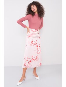 Fashionhunters Light pink floral skirt BSL