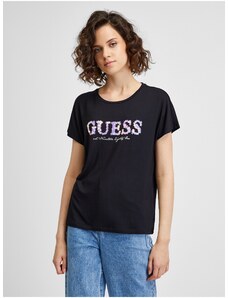 Μαύρο Γυναικείο T-Shirt Guess - Γυναικεία