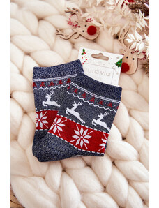Kesi Γυναικείες χριστουγεννιάτικες κάλτσες λαμπερό σκούρο μπλε