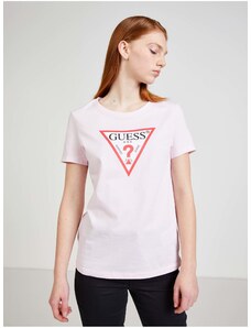 Ανοιχτό ροζ γυναικείο T-shirt Guess - Γυναικεία