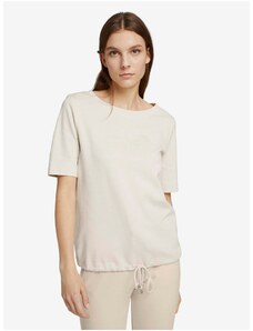 Cream Γυναικείο T-Shirt Tom Tailor Denim - Γυναικεία