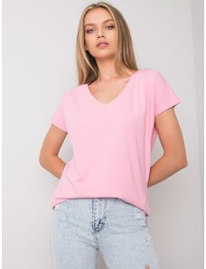 Fashionhunters Ανοιχτό ροζ T-shirt από την Emory