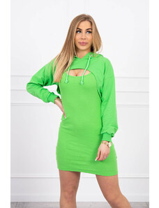 Kesi Φόρεμα με φούτερ πράσινο νέον
