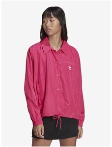 Σκούρο ροζ γυναικείο ελαφρύ μπουφάν adidas Originals Αντιανεμικό - Γυναικεία