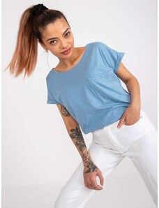 Fashionhunters Basic Γαλάζιο T-shirt Ventura για Γυναίκες