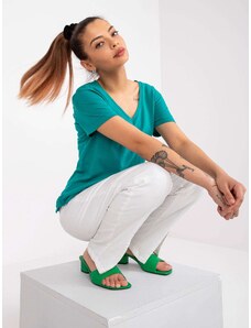 Fashionhunters Πράσινο βαμβακερό T-shirt Salina MAYFLIES