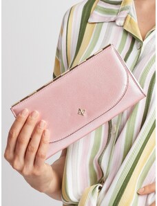 Fashionhunters Κομψό ανοιχτό ροζ πορτοφόλι