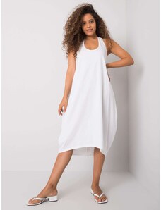 Fashionhunters OH BELLA Λευκό αμάνικο φόρεμα