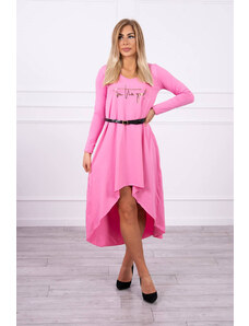 Kesi Φόρεμα με διακοσμητική ζώνη και επιγραφή ανοιχτό ροζ