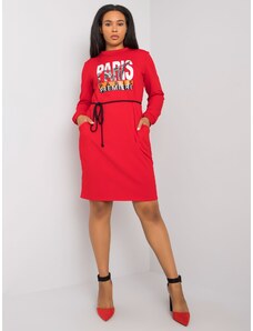 Fashionhunters Κόκκινο βαμβακερό φόρεμα από τη Lareen