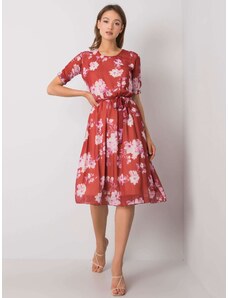 Fashionhunters Φόρεμα από τούβλα με floral μοτίβα