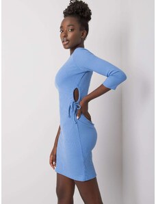 Fashionhunters Μίνι φόρεμα με μπλε ριπ