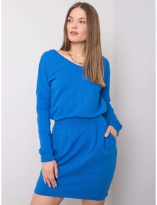 Fashionhunters RUE PARIS Σκούρο μπλε φούτερ φόρεμα