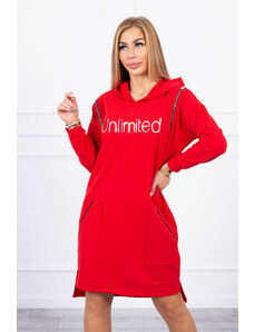 Kesi Φόρεμα με επιγραφή απεριόριστο κόκκινο