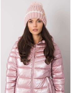 Fashionhunters Γυναικείος ζεστός σκούφος σε ανοιχτό ροζ