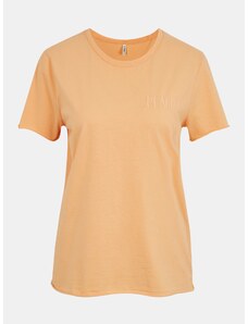 Πορτοκαλί T-shirt με επιγραφή ONLY Fruity - Γυναικεία