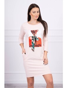 Kesi Φόρεμα με 3D γραφικά Εντυπωσιακό ροζ πούδρα