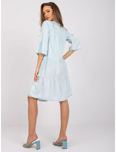 Fashionhunters Γαλάζιο φόρεμα πάνω από το γόνατο SUBLEVEL