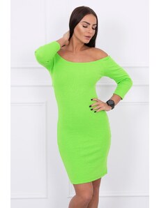 Kesi Εφαρμοστό φόρεμα - πράσινο νέον με ραβδώσεις