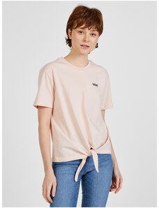 Ανοιχτό Ροζ Γυναικείο T-Shirt με Δέσιμο VANS - Γυναικεία