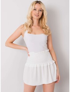 Fashionhunters OH BELLA Λευκή μίνι φούστα