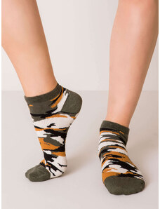 Fashionhunters Χακί κάλτσες με στρατιωτικά μοτίβα