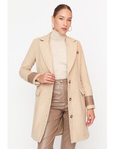 Γυναικείο παλτό Trendyol Beige