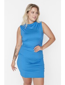 Trendyol Curve Plus Size Φόρεμα - Μπλε - Bodycon