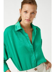 Koton Shirt - Πράσινο - Χαλαρή εφαρμογή