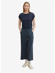 Σκούρο Μπλε Γυναικείο Κοντό Φαρδύ Παντελόνι Tom Tailor - Γυναικεία