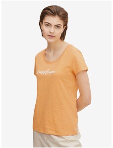 Πορτοκαλί T-Shirt με Γυναικεία Φόδρα Tom Tailor Denim - Γυναικεία
