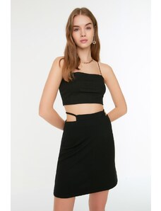 Trendyol Μαύρη Πλεκτή Φούστα Μέσης