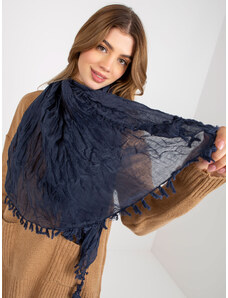 Fashionhunters Σκούρο μπλε γυναικείο μαντήλι με πλισέ