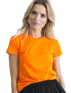 Fashionhunters Απλό πορτοκαλί μπλουζάκι νέον