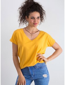 Fashionhunters Φωτεινό πορτοκαλί μπλουζάκι Emory