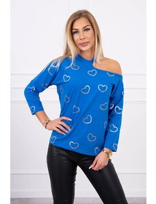 Kesi Μπλούζα με τύπωμα καρδιάς μωβ-μπλε