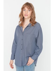 Trendyol Shirt - Γκρι - Oversize