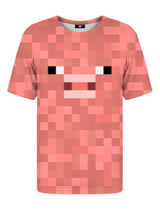 Mr. GUGU & Miss GO Ο κ. GUGU &; Miss GO Unisex Pixel Pig T-Shirt Tsh2355