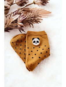 Kesi Παιδικές κάλτσες Σε σημεία Panda Yellow