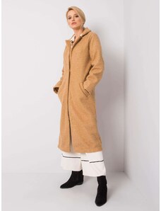 Fashionhunters Μπεζ σγουρό παλτό Paquita RUE PARIS