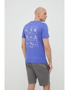 Βαμβακερό μπλουζάκι Columbia χρώμα μοβ 1934824.SS23