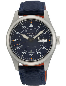 SEIKO 5 Sports 'Flieger' Automatic - SRPH31K1F, Silver case with Blue Fabric Strap
