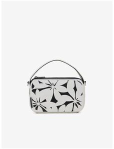 Ασπρόμαυρη γυναικεία floral τσάντα Desigual Onyx Narbonne Mini - Γυναικεία