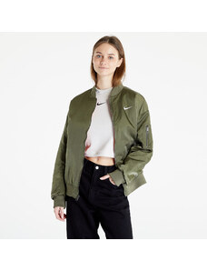 Γυναικεία bomber jacket Nike Sportswear Women's Varsity Bomber Jacket Medium Olive/ Safety Orange/ White